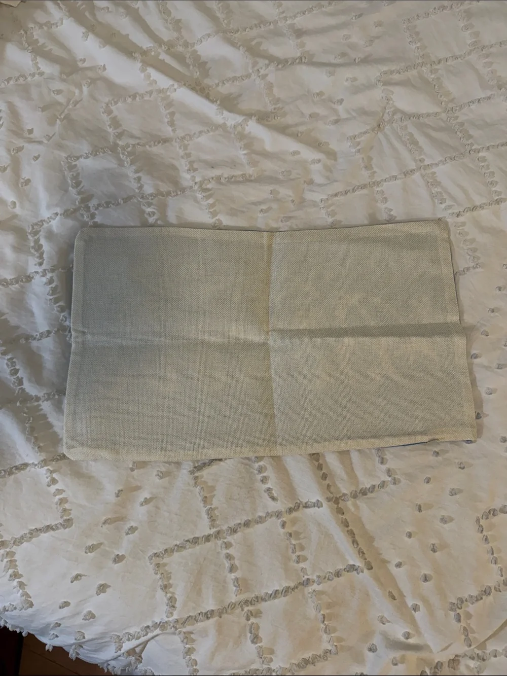 Believe Holiday Decorative Pillow Cover - Blue with White Script nwot